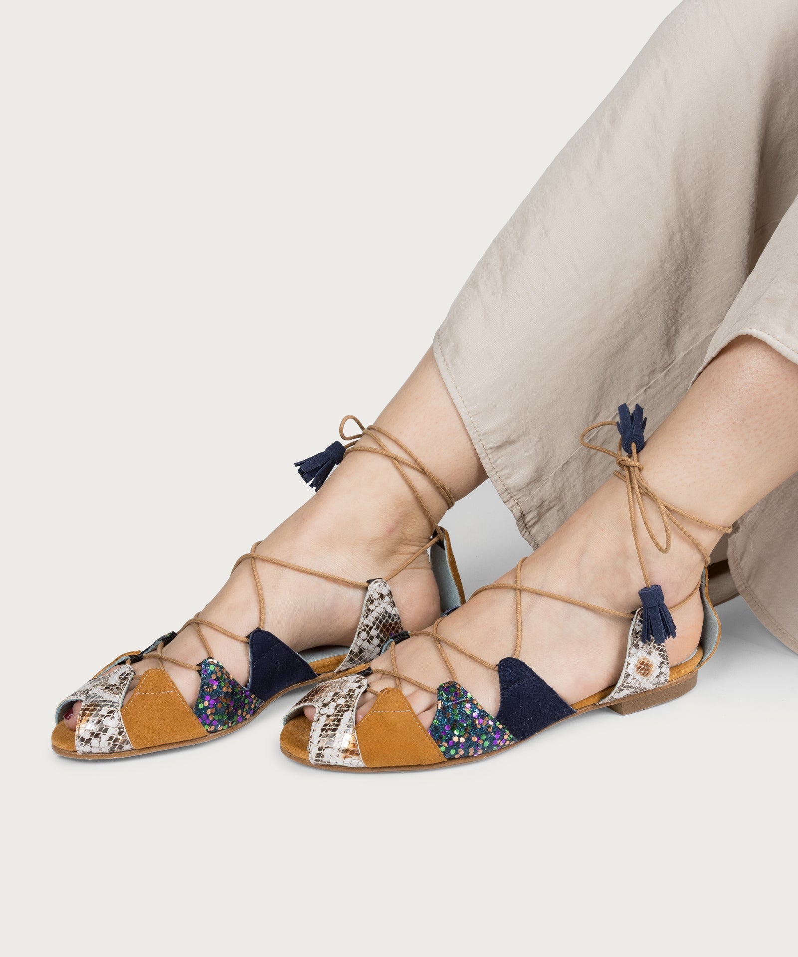 Sandalia Rosa Camel